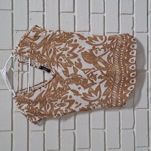 The Limited Tropical Sheer Lace Crochet Back Top. Size Medium NWT
